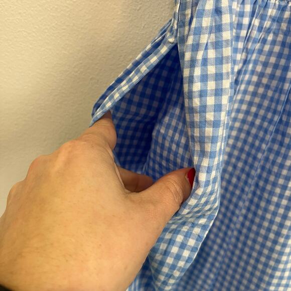 Lauren James Bow Back Gingham Dress Blue Sleeveless Sundress XS Cottagecore - Picture 6 of 8